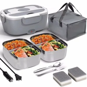 Boîte à lunch électrique chauffante pour adultes, chauffe-plats pour le travail, la voiture, le camion, l'extérieur, plusieurs boîtes à lunch chauffantes portables, le camping